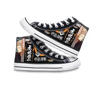 Satdflie Jujutsu Kaisen Pantalones de Lienzo para Mujeres Hombres Zapatillas de Entrenamiento de Alto Encaje para Adultos