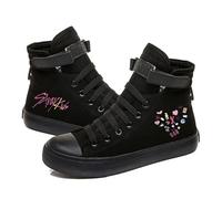 Satdflie KPOP Stray Kids Zapatos de Lienzo Bang Chan Lee Conocer ChangBin Han I.N Felix HyunJin Seungmin Velcro de Alta Parte Superior Impreso Zapatos Unisex Adultos, color/13, tamaño 43