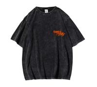 Satdflie SKZ Camisetas para Las Mujeres Hombres Stray Kids Run IT Fans Support Concert Tees, Bangchan Jisung Felix Hyunjin I.N Changbin Seungmin Lavado Retro Verano de Manga Corta, Negro/3, 3XL