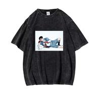Satdflie SKZ Camisetas para Las Mujeres Hombres Stray Kids Run IT Fans Support Concert Tees, Bangchan Jisung Felix Hyunjin I.N Changbin Seungmin Lavado Retro Verano de Manga Corta, Negro/8, 3XL