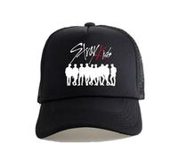 Satdflie Stray Kids Baseball Cap para Hombres Mujeres Sombrero del Sol Felix Hyunjin Han Seungmin I.N Bangchan Lee Conoce Changbin Hiphop Cap, Regalo Ideal para Fans, Negro/2