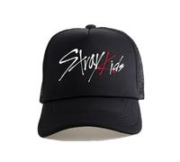 Satdflie Stray Kids Baseball Cap para Hombres Mujeres Sombrero del Sol Felix Hyunjin Han Seungmin I.N Bangchan Lee Conoce Changbin Hiphop Cap, Regalo Ideal para Fans, Negro/1