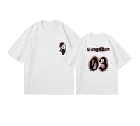 Satdflie Stray Kids Camisetas para Las Mujeres Skzoo Fans de Apoyo a Las Camisetas de Concierto, Bangchan Jisung Felix Hyunjin I.N Changbin Seungmin Dibujos Manga Corta Verano, Blanco/2, L