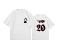 Satdflie Stray Kids Camisetas para Las Mujeres Skzoo Fans de Apoyo a Las Camisetas de Concierto, Bangchan Jisung Felix Hyunjin I.N Changbin Seungmin Dibujos Manga Corta Verano, Blanco/6, S