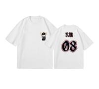 Satdflie Stray Kids Camisetas para Las Mujeres Skzoo Fans de Apoyo a Las Camisetas de Concierto, Bangchan Jisung Felix Hyunjin I.N Changbin Seungmin Dibujos Manga Corta Verano, Blanco/1, L