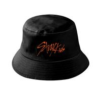 Satdflie Stray Kids Sombrero de balde para Mujeres SKZ Nuevo Álbum 『This&That』 Fisherman Gorra del Sol Felix Hyunjin Han Seungmin Bangchan Changbin Sombrero Hiphop, Regalo Ideal para Fans, Negro/1