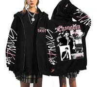 Satdflie StrayKids Cremallera Camiseta con Capucha SKZ Album DOIT Chaqueta Deportiva BangChan Lee Conoce Changbin Hyunjin Han Felix Seungmin I.N Suelta Y2K Harajuku Streetwear, Color/2, 4XL