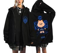 Satdflie StrayKids Cremallera Sudadera con Capucha SKZ Karma Chaqueta Deportiva BangChan Lee Conocer Changbin Hyunjin Han Felix Seungmin I.N Suelto Y2K Ropa callejera Harajuku Sudadera, Color/15, XXL