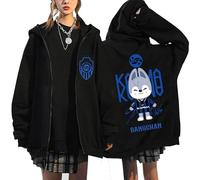 Satdflie StrayKids Cremallera Sudadera con Capucha SKZ Karma Chaqueta Deportiva BangChan Lee Conocer Changbin Hyunjin Han Felix Seungmin I.N Suelto Y2K Ropa callejera Harajuku Sudadera, Color/16, XL
