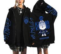 Satdflie StrayKids Cremallera Sudadera con Capucha SKZ Karma Chaqueta Deportiva BangChan Lee Conocer Changbin Hyunjin Han Felix Seungmin I.N Suelto Y2K Ropa callejera Harajuku Sudadera, Color/8, XS