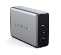 SATECHI 100W Cargador USB C GAN con 2 Puertos USB C 100W y 1 Puerto USB-A, Cargador Rápido Inteligente y Seguro para MacBook Air & Pro M5 M4, Tablet, Portatil, iPad, iPhone y más