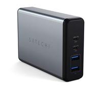 SATECHI 108W Cargador USB C de Escritorio con 2 Puertos USB-C PD (90W y 18W) y 2 Puertos USB-A, Cargador Rápido Seguro para MacBook Air y Pro, iPad, iPhone, Windows, Tablets y más - Gris