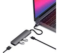 Satechi Hub Slim USB-C a USB-A/HDMI 4K/USB-C Gris Espacial