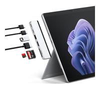 SATECHI Hub USB-C Dual para Surface Pro 9, Estación De Puertos Microsoft Surface Pro 9 con USB-A 3.2, HDMI 4k/60Hz, USB4 Pass-Through, USB-C 3.2, Tarjeta UHS-I SD/TF