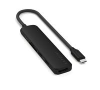 SATECHI 6 en 1 Hub USB C Slim Plus Adaptador Multipuerto con Carga PD 100W, HDMI 4K@60Hz, 2 Puertos USB-A 10Gbps y Lectores SD/microSD para MacBook Air & Pro, PC Portatil y más - Negro