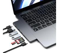 SATECHI 7 en 1 Hub Dual USB-C Pro Slim USB4 con 6K@60Hz 40Gbps, PD 100W, 2X USB-A y 1x USB-C a 10Gbps, HDMI 4K@60Hz y Lectores SD/MicroSD para MacBook Air & Pro M5 M4 - Gris Espacial