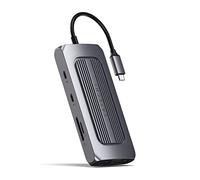SATECHI 9 en 1 Hub USB C MX con HDMI Dual 4K, PD 100W, USB-C Datos, USB-A 3.0, Ethernet Gigabit, Micro/SD, Jack Audio para MacBook Air & Pro, Laptop Portatil y más
