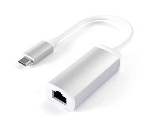 SATECHI Adaptador Ethernet USB C en Aluminio, Conexión Gigabit 10/100/1000 Mbps, Diseño Compacto Plug-and-Play para MacBook Air y Pro, Portátil, iPad, iPhone y más