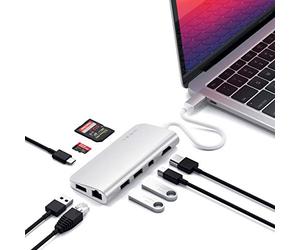 SATECHI Adaptador Multimedia USB C 4K, Mini DisplayPort 60W, Plata