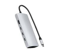 Satechi Adaptador multipuerto de 4 puertos USB-C a Ethernet V3, Plata
