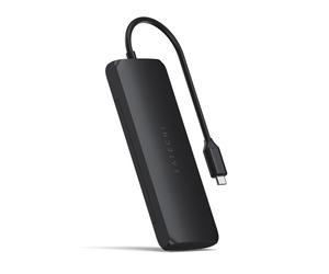 Satechi Adaptador multipuerto híbrido USB-C con carcasa SSD negro