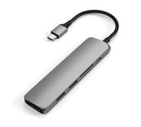 Satechi Adaptador multipuerto USB-C Power Delivery V2 Slim, Gris