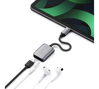 SATECHI Adaptador USB-C 2 en 1 con Jack de Audio 3,5 mm y Carga USB-C PD 30W, Diseño Compacto, para MacBook, Windows y Dispositivos Compatibles con Tipo-C y Más - Gris Espacial