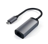 SATECHI Adaptador USB-C a Ethernet Gigabit, Gris Espacial | Diseño de aluminio cepillado, plug-and-play sin controladores, para MacBook Air/Pro/Neo, portátiles, iPad e iPhone