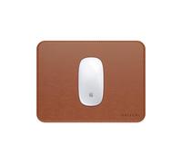 SATECHI Alfombrilla para Ratón 25 x 19 cm, Mouse Pad para Oficina y Hogar, Tapete Elegante, Reversible y Resistente a Arañazos - Material Sintético (PU), Mousepad Marrón
