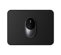SATECHI Alfombrilla para Ratón 25 x 19 cm, Mouse Pad para Oficina y Hogar, Tapete Elegante, Reversible y Resistente a Arañazos, Material Premium (PU) - Mousepad Negro