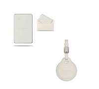 SATECHI Bundle FindAll Localizador para Maletas con Apple Find My y FindAll Air Tag Card GPS para Carteras (Beige)