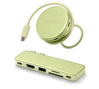 SATECHI Bundle Hub USB-C OntheGo 5 en 1 y Hub USB-C Snap 6 en 2 (Cítrico) Bundle