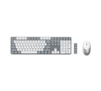SATECHI Bundle M1 Raton Inalambrico Bluetooth,1200 dpi y SM3 Teclado Mecanico con 108 Teclas (QWERTY US, Gris Claro)