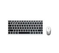 SATECHI Bundle Ratón M1 Bluetooth 4.2 Recargable USB-C 1200 dpi y Teclado Slim X1 Retroiluminado Multidispositivo (QWERTY US Plata)