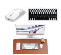 SATECHI Bundle Teclado Inalambrico Slim X1 Bluetooth Retroiluminado QWERTY US (Plata) Alfombrilla de Escritorio PU y Raton Inalambrico Slim EX (Plata)