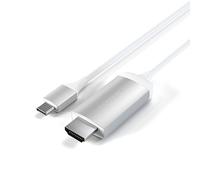 SATECHI Cable USB-C a HDMI 4K 60Hz en Aluminio, Compatible con MacBook Pro/Air M2 M1, iPad Pro/Air M2 M1, Mac Mini M2, iMac M1 - 2 Metros, Plateado
