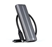 SATECHI Carcasa SSD M.2 NVMe y SATA USB-C en Aluminio de Montaje Fácil, USB 3.2 Gen 2 10Gbps, hasta 4TB, UASP Trim, Compatible con SSD M.2 PCIe B+M Key 2242/2260/2280 (SSD no Incluido) - Plata