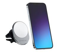 SATECHI Cargador de Coche Magnético 7,5W con Tecnología Qi, Soporte para Rejilla de Ventilación, Cargador Inalámbrico Compatible con Todos los iPhone 17 16 15 a 12 (Carga MagSafe)