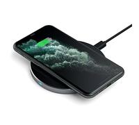 SATECHI Cargador Inalámbrico de Aluminio Certificado Qi - Compacto y Compatible con Todos los Modelos de iPhone Series 16/15 y hasta 11 y X Series - Adaptador Vendido por Separado - Gris Espacial