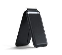 SATECHI Cartera MagSafe y Soporte para iPhone, Tarjetero Magnético con Soporte, NFC y 4 Espacios para Tarjetas, Compatible con iPhone 17 al 12 - Material Premium (PU) Negro Azabache
