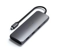 Satechi, Concentrador multipuerto USB-C híbrido con almacenamiento SSD 4K HDMI