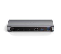 SATECHI Docking Station 11 en 1 con 3X Thunderbolt 4 a 40 Gbps, Estación con Carga PD 96 W, Ethernet, 4K@60Hz, 3X USB-A 3.2 10 Gbps, USB-A 2.0, Lector SD UHS-II, Audio, para MacBook, Portatil y más