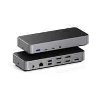 SATECHI Docking Station 13 en 1 Triple Pantalla, PD 100W, 4K@60Hz | 3x HDMI, 2x DisplayPort, Ethernet, 2x USB-C y 3x USB-A a 10Gbps, jack de audio, para MacBook y Windows