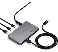 SATECHI Docking Station 5 en 1 Thunderbolt 4 Slim Hub con 8K o Doble 4K, Carga PD 60W, 4X Thunderbolt 4 hasta 40Gbps y 1x USB 3.2 Gen2 - para MacBook Air & Pro, Portatil, PC y más