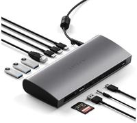 SATECHI Dock Thunderbolt 4 (UE Enchufe) - 11-En-1 Puerto Host Thunderbolt 4, 4 Puertos Thunderbolt 4, 3 Puertos USB-A 3.2, Puerto USB-A 2.0, Lector SD, GbE, Jack Audio - Compatible M2/ M1 MacBook