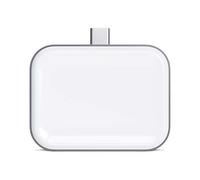 Cargador inalámbrico satechi charging dock para airpods plateado