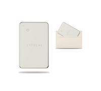 SATECHI FindAll Air Tag Card GPS para Carteras con Apple Find My, Alerta de Olvido, Sonido Potente, Carga Inalámbrica, Tarjeta GPS Ligera, Localizador Cartera para iPhone, iPad, Mac - Beige