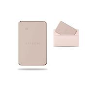 SATECHI FindAll Air Tag Card GPS para Carteras con Apple Find My, Alerta de Olvido, Sonido Potente, Carga Inalámbrica, Tarjeta GPS Ligera, Localizador Cartera para iPhone, iPad, Mac - Rosa Desierto