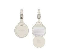 SATECHI Localizador para Maletas con Apple Find My, Carga Inalámbrica, Alertas de Sonido, GPS para Equipaje y Mochilas, Compatible con iPhone, iPad y Mac (Beige)