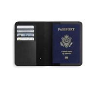 SATECHI Funda de Pasaporte para Viajes, Compatible con Find My, Funda para Pasaporte con 4 Slots para Tarjetas, Carga Inalámbrica y Protección RFID, Compatible con App iOS Buscar - PU Sintético